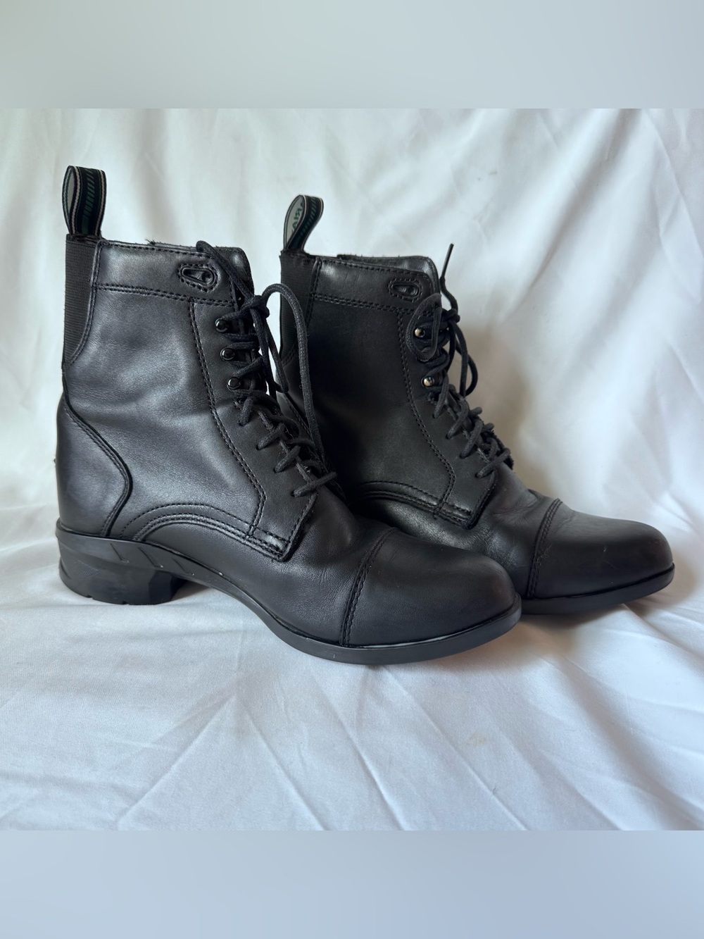 Ariat Womens Heritage IV English Paddock Boots Lace up Black Leather Size 7B Cap